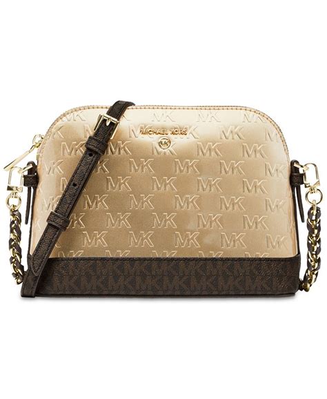 michael kors signature jet set charm large dome crossbody bag|Michael Kors Crossbody thick strap.